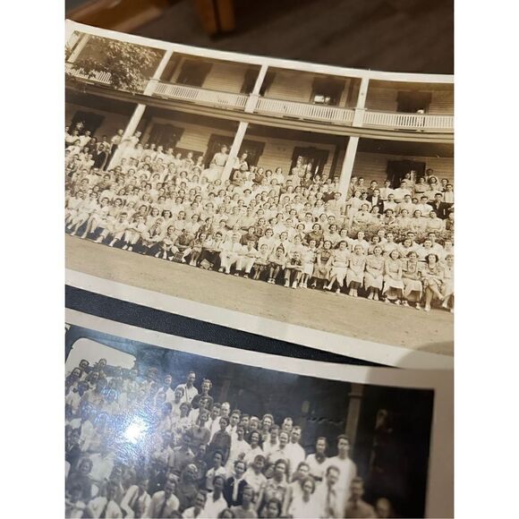 Vintage Group Work Photos 1930s 10” long Men Women Landscape - Picture 3 of 8